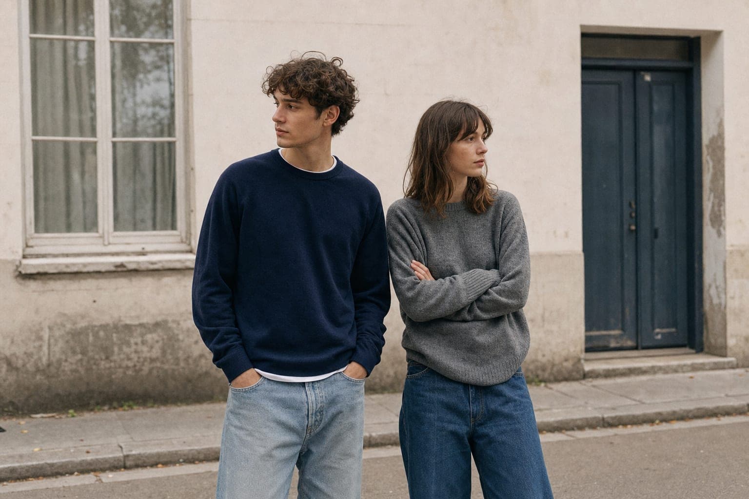 Everyday normcore street style with people in plain unbranded basics