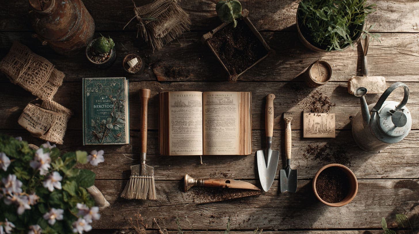 Cottagecore lifestyle collage with fashion, decor, and activities